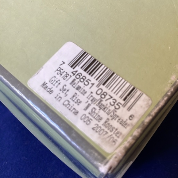 Hostess gift set Cypress home melamine tray napkin spreader Rise n shine rooster - Picture 7 of 7